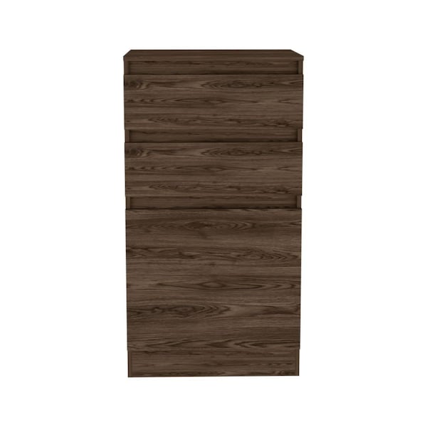 Homeroots 23" Dark Brown Two Drawer Standard Chest 478398 - main