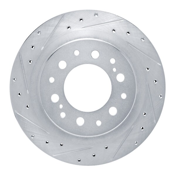 Dynamic Friction Co DFC Brake Rotor - Drilled and Slotted - Silver 631-76163L - main