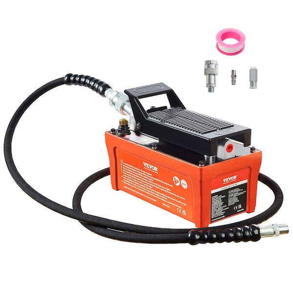 Vevor Air Hydraulic Pump Foot Operated Pump 10,000PSI 98in3 6.6FT Auto Body Shop NAP002 - main