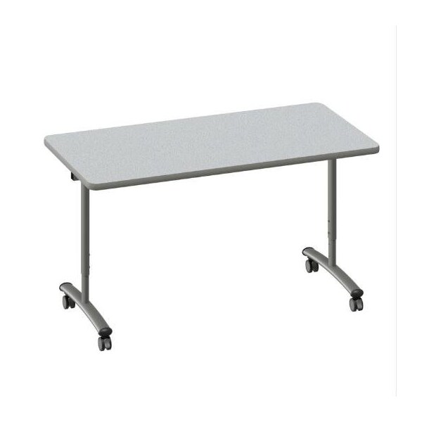 Correll Rectangle Premium Sit To Stand TFL Flip Top Table, 60 in W, 28 in to 38 in H, Particleboard Top FTS3060TF-15-14-13 - main
