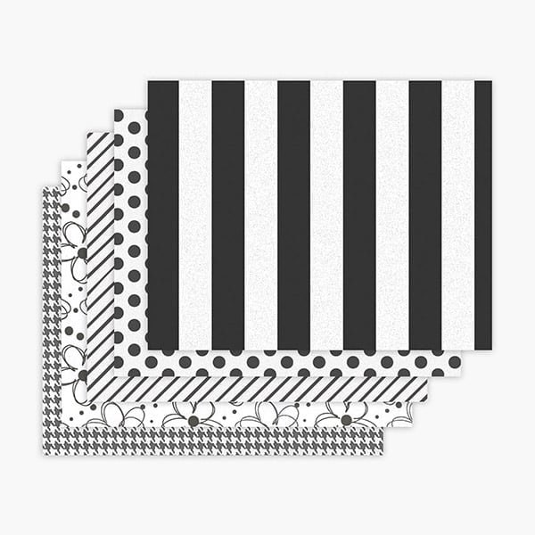 Nashville Wraps Black and White Tissue Paper Assortment, 20x30, 60PK CT3BWA - main