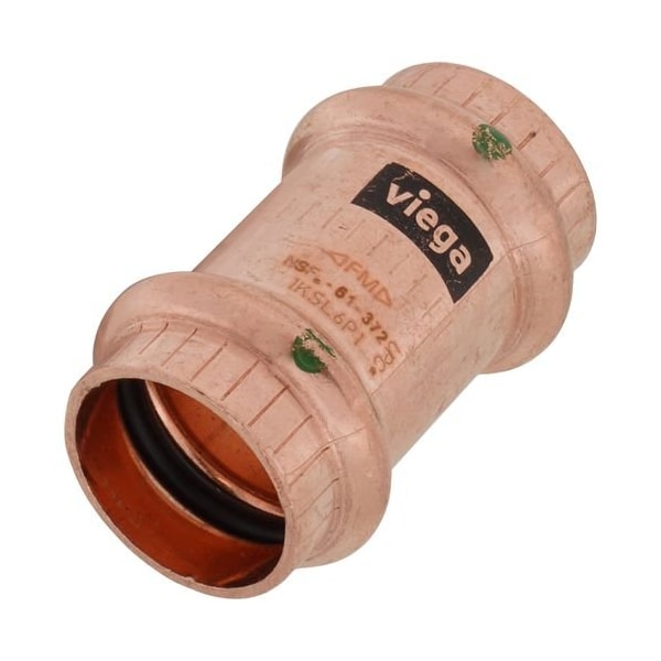 Viega ProPress couplingWith stop P1 0.75 P2 0.75 copper 78052 - main