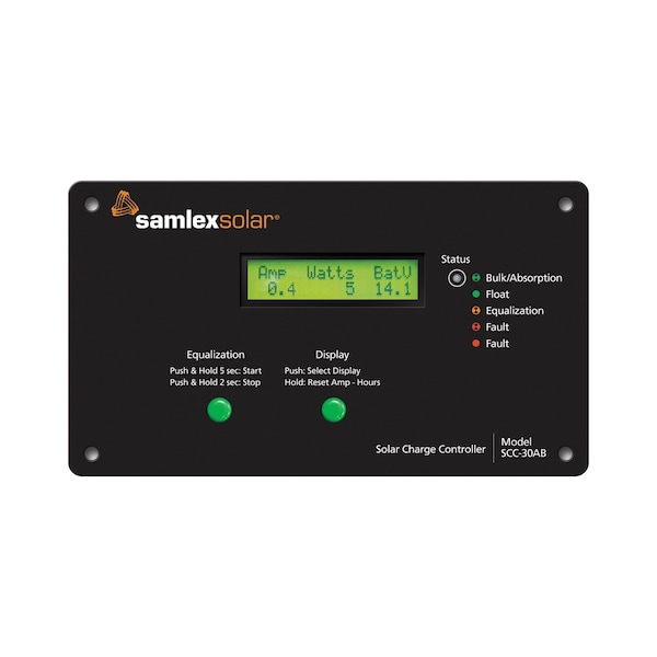 Samlex America SOLAR RV Use With 12 Volt/24 Volt DC Lead-Acid Flooded/ AGM/ Gel Cell And NiCad Batteries SCC-30AB - main