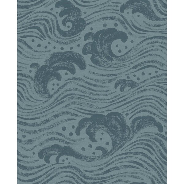 A-Street Prints Swell Teal Ocean Wave Wallpaper 4172-27511 - main