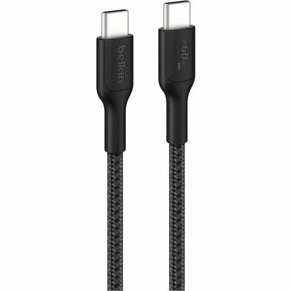Belkin C - C CBL 60W 2.0, BRAIDED PCR, 1M, BLACK CAB024FQ1MBK - main