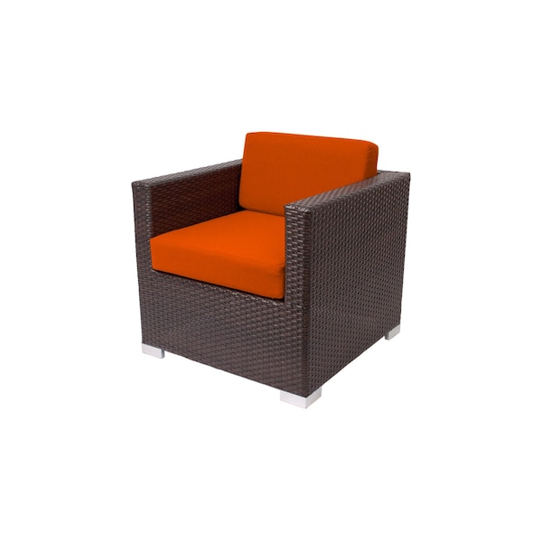 Bfm Seating Aruba Wicker Arm Chair with Sunbrella Cushions PH5102JV-14086 - main
