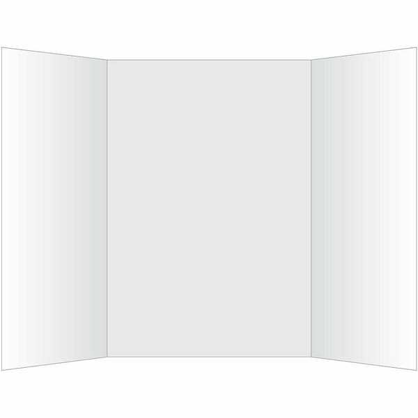 Geographics Eco Brites, Too Cool Tri-Fold Poster Board, 28 X 40, White/white, 12/carton, PK12 27136 - main