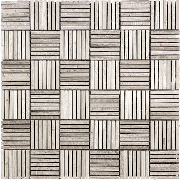 Apollo Tile Beige 12x12 Wooden Grey Light, Dark Marble Polished Floor and Wall Mosaic Tile 5 sqft/case, 5PK APLSV88P55A - main