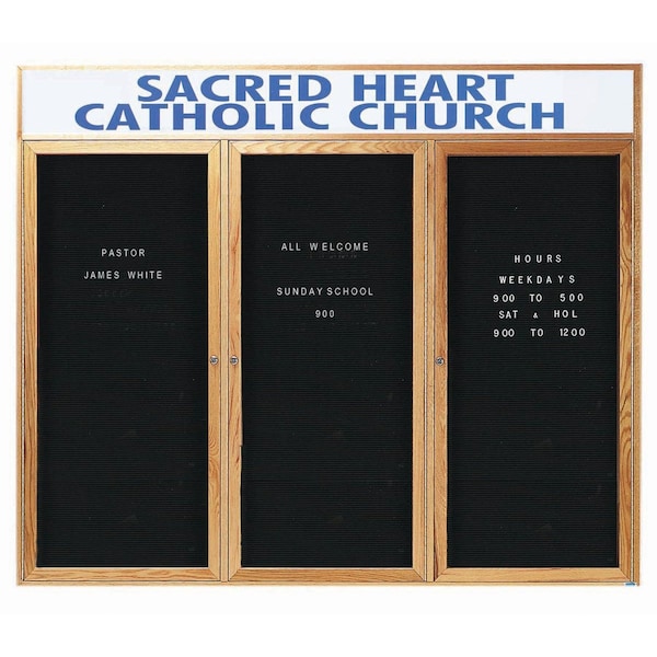 Aarco Board, BlackFelt, RedOakFrame, High ODC4872-3H - main