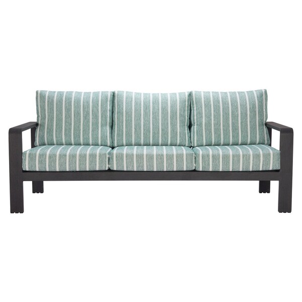 Homeroots 83" Green Polypropylene Sofa 667663 - main