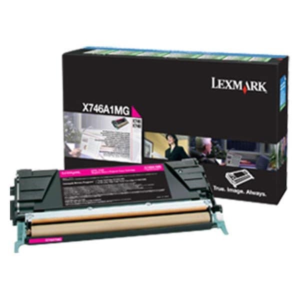 Lexmark X746, X748 Magenta Return Program Toner Cartridge 7,000 Yield X746A1MG - main