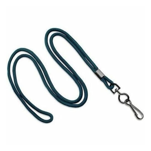 Brady LANYARD STANDARD, TEAL, ROUND WOVEN LANYARD W/BLACK-OX SWIVEL HOOK 2135-3086 - main
