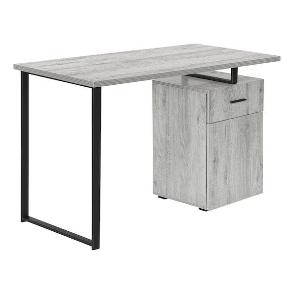 Homeroots 47" Gray and Black Wood and Metal Sled Computer Desk 489907 - main