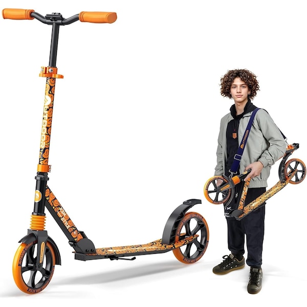 Outdoorcruiser Outdoor Cruiser Kick Scooter, Ages 6+, 240 LBS Max, Foldable, 8in. Wheels, Suspension, Orange OCTENS840 - main
