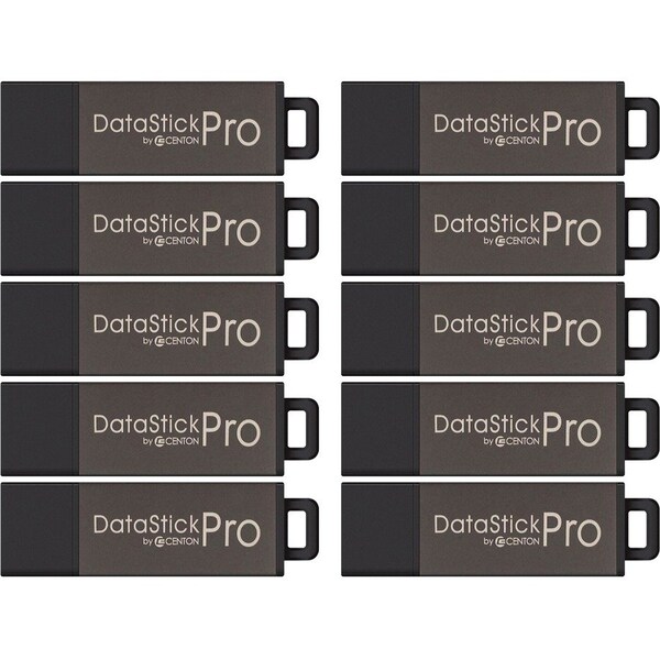 Centon 10 X 8Gb Pro Usb Drive -Grey DSP8GB10PK - main
