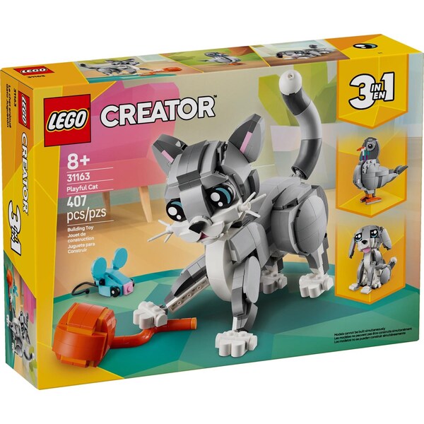 Lego Creator Playful Cat Building Toy Multi 407 pc 31163 - main