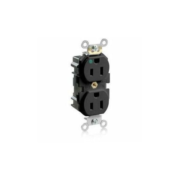 Leviton Straight Blade Receptacle, 5-15R, 15 A, 125V AC, Self-Grounded MT820-E - main