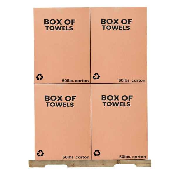 Supremeplus White Half Towel Rags 20 in x 20 in, 600 lbs. Pallet, 50x 12 lbs. Boxes, 12PK SP-3234 - main