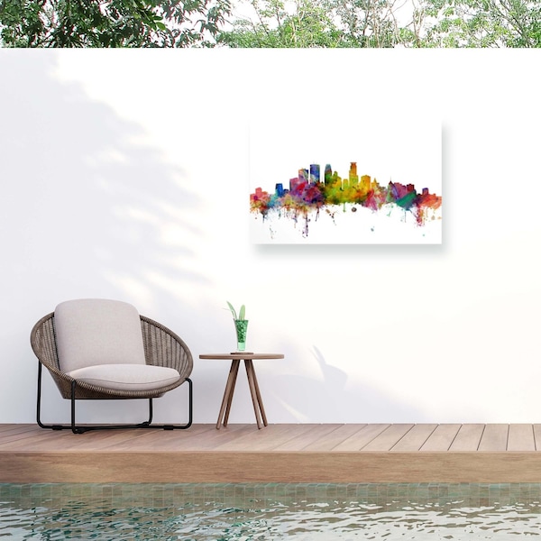 Trademark Fine Art Outdoor Canvas Art Michael Tompsett 'Minneapolis Minnesota Skyline' Wall Art for Patios or Gardens MT0563-OC1219WR - main