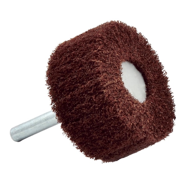 Superior Abrasives SATIN DUPLEX MOUNTED FLAP WHEEL HEAVY DUTY AO 3" X 1" X 1/4" 180 GRIT A008586 - main