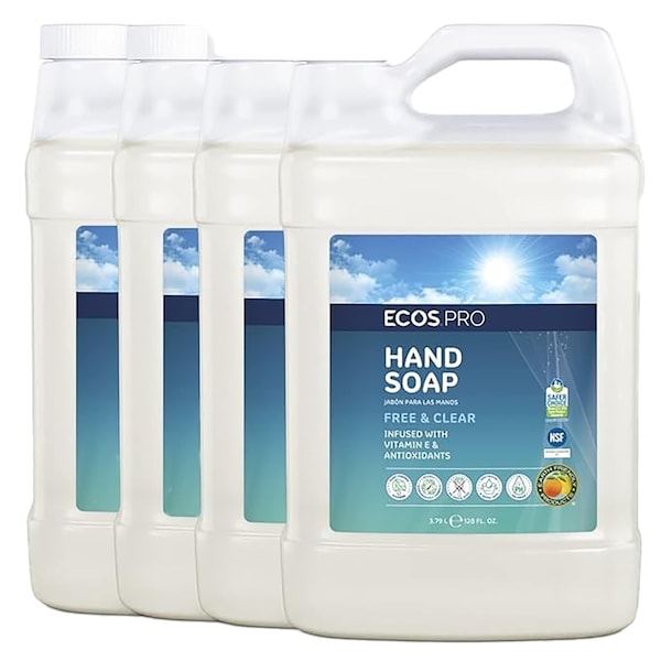 Ecos Pro Hand Soap, Biodegradable, Fragrance Free, 4 PK PL9663/04 - main