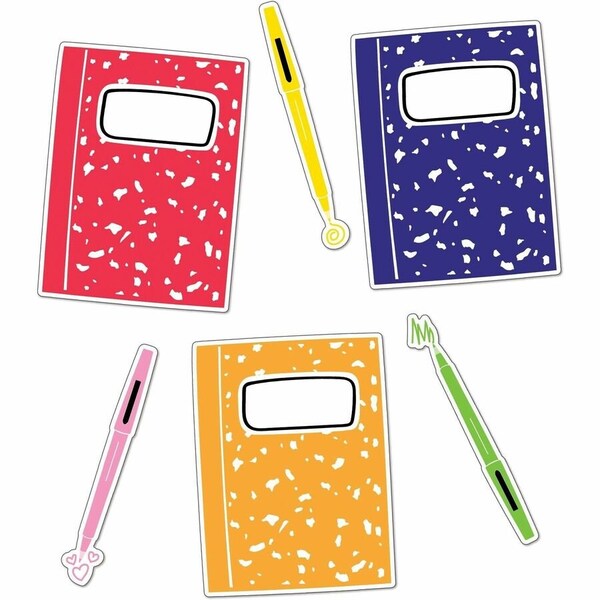 Carson Dellosa Notebooks and Pens Cut-Outs, 36-Piece Set, 3PK 120632 - main