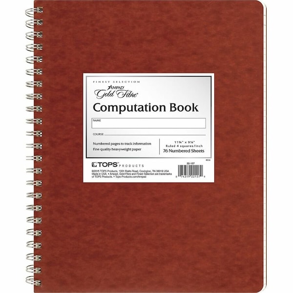 Ampad Retro Computation Notebook, Beige TOP22157 - main
