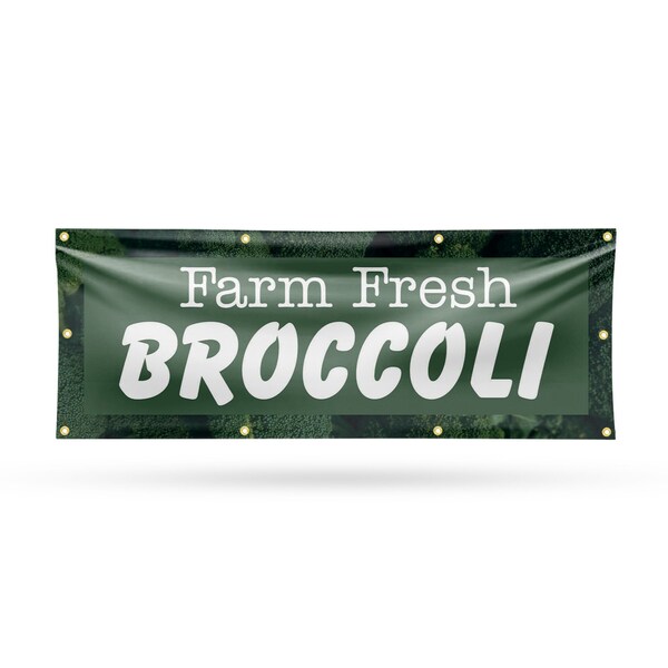 Signmission Farm Fresh Broccoli, 36 Inch x 96 Inch, Vinyl Banner B-96-30581 - main