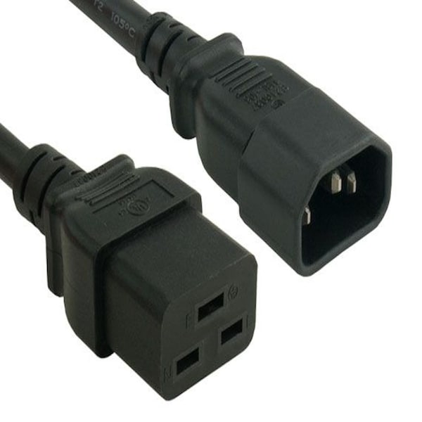 Sanoxy 3ft 14 AWG 15A 250V Heavy Duty Power Cord IEC320 C14 to IEC320 C19 SNX-CBL-LDR-PW128-1203 - main