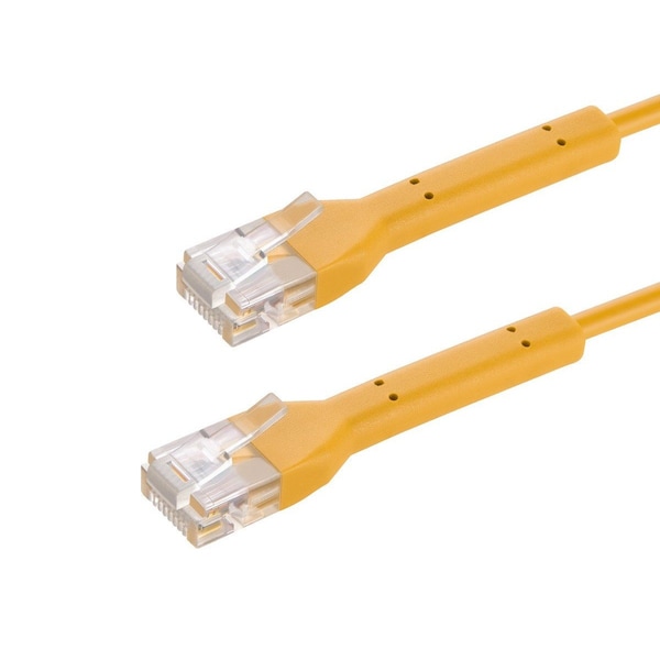 Monoprice Cat6 Ethernet Patch Cable - Bendable UTP 28AWG 1ft Yellow 49058 - main