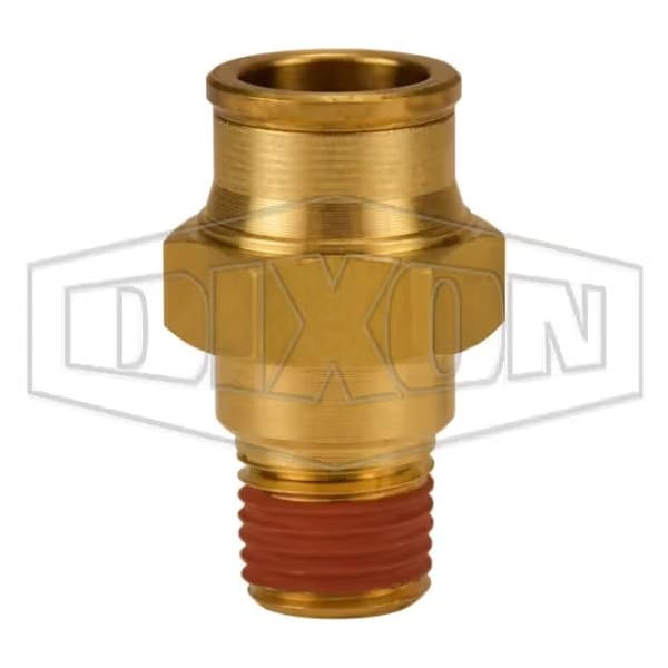 Dixon Legris by 685 x8 Push-In Connector, 1/4 x 5/32 in Nominal, MNPT x Tube, Brass, Domestic 685X8 - main