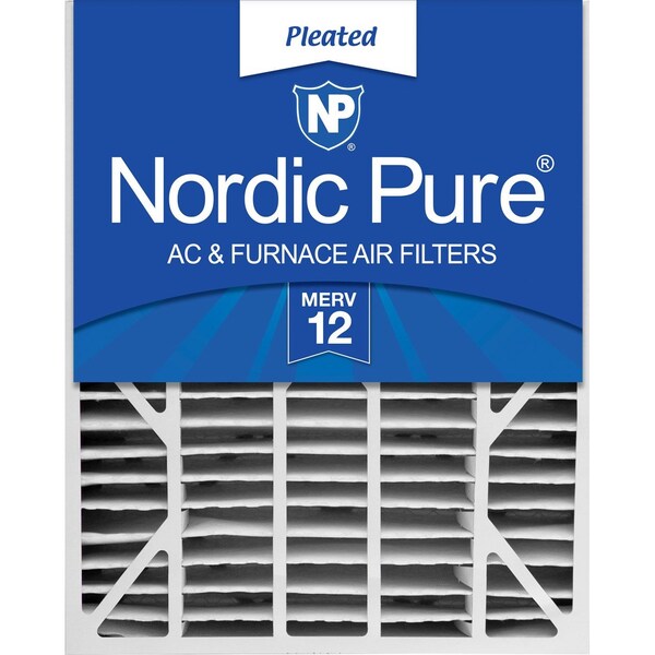 Nordic Pure 20x25x6 Pleated Air Filter, High Capacity, Electrostatically Charged Synthetic Media, MERV 12 20x25x6ASGM12-1 - main