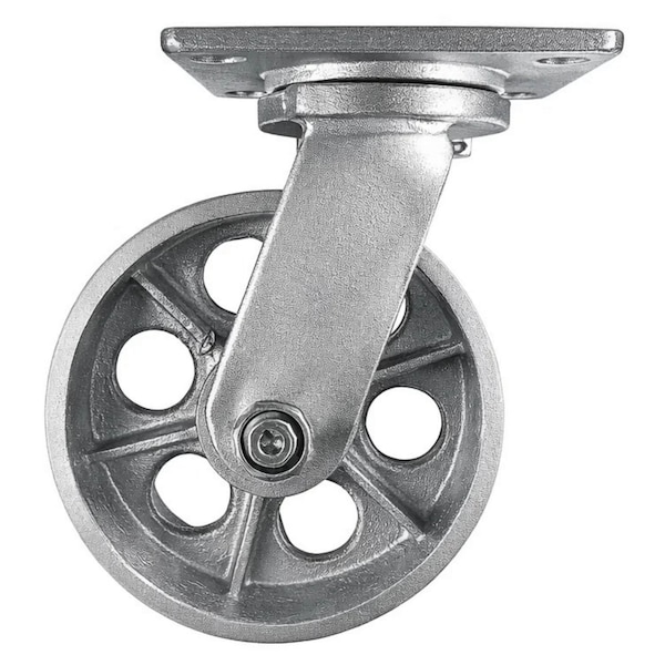 Hyw Products Heavy Duty Caster 8in x 3in Steel Wheel - Swivel 53-80S-A1-SS - main