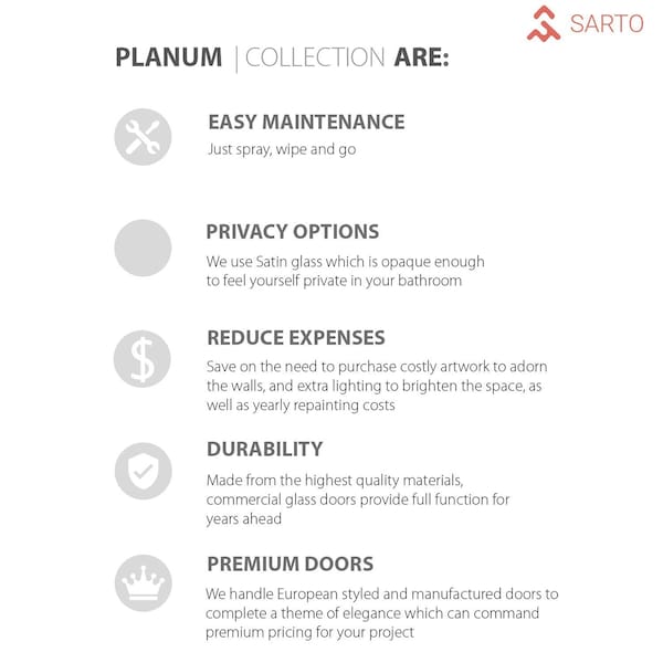Sartodoors Modern Double Pocket Interior Door, 36" x 80", Ginger Ash PLANUM2102DP-GA-36 - main