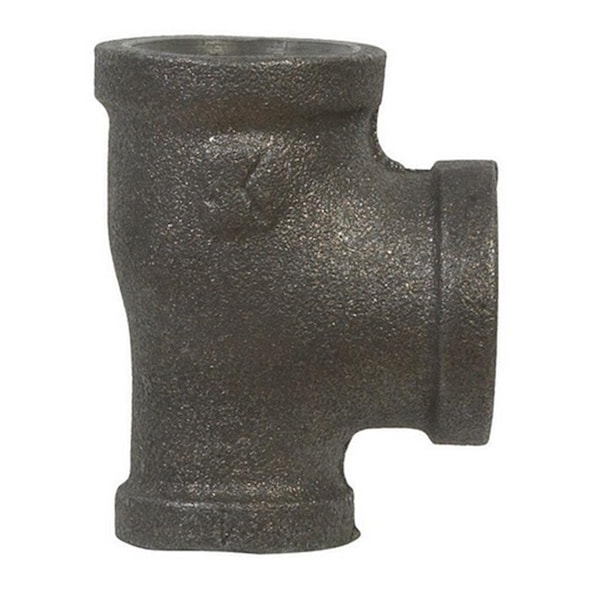 Tinkertools B & K 520-434BG 0.75 x 0.5 x 0.75 in. FIP Malleable Black Iron Reducing Tee, 5PK TI149696 - main
