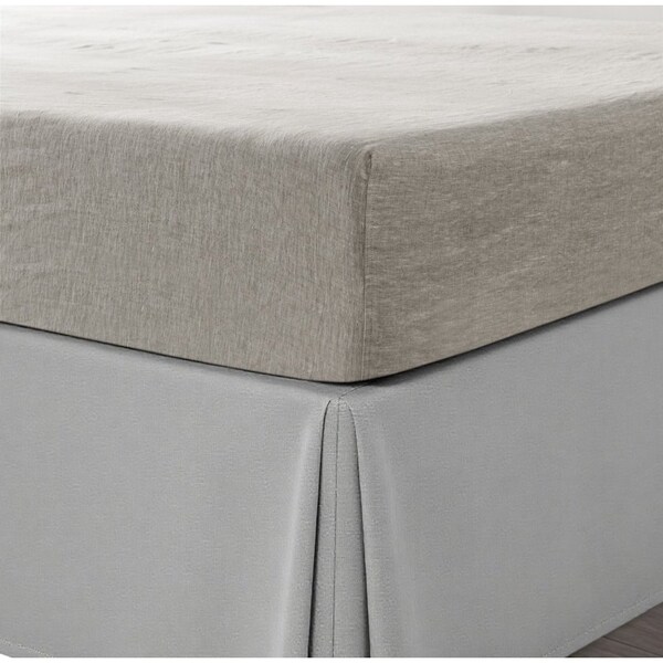 Homeroots Light Gray Linen California King Fitted sheet 520775 - main