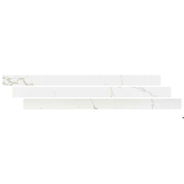 Msi LVT Trim, LVT, White-Cool, 94 in L, 1.77 in W, Low Gloss ZOR-LVT-TR-0649 - main