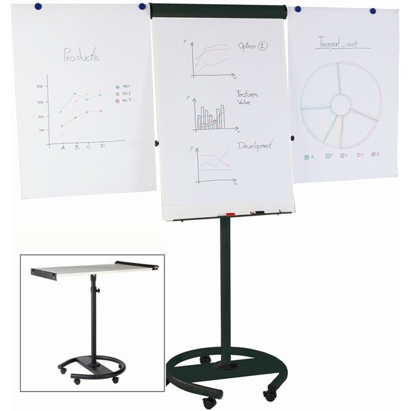 Bi-Silque Dry Erase Board Easel, 27.5in, Aluminum Frame, White EA4806156 - main
