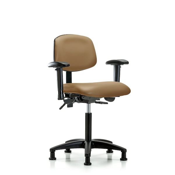 Blue Ridge Ergonomics Chair, Vin, Med Bench, Tilt AA Glides, Taupe, 6-Way Adjustable, 22" to 29" Height, Taupe BR-VMBCH-RG-T1-A1-NF-RG-8584 - main
