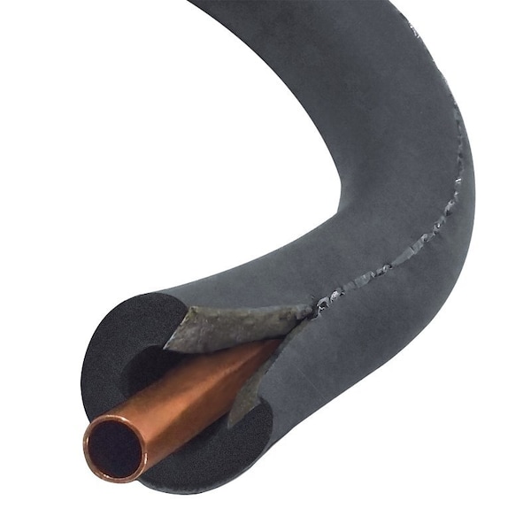 Frost King Pipe Insulation, 6 ft L, Rubber, 1 in Pipe RS512XB/6 - main