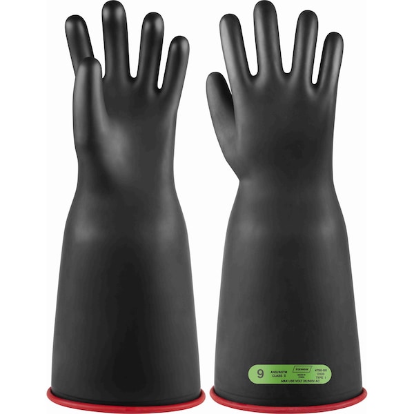 Ironwear 16 in Class 3 Type 1 Rubber Insulating Gloves (Black, 8) 4786-BR-08 - main