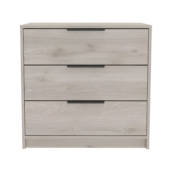 Homeroots 28" Light Gray Wood Three Drawer Dresser 477785 - main
