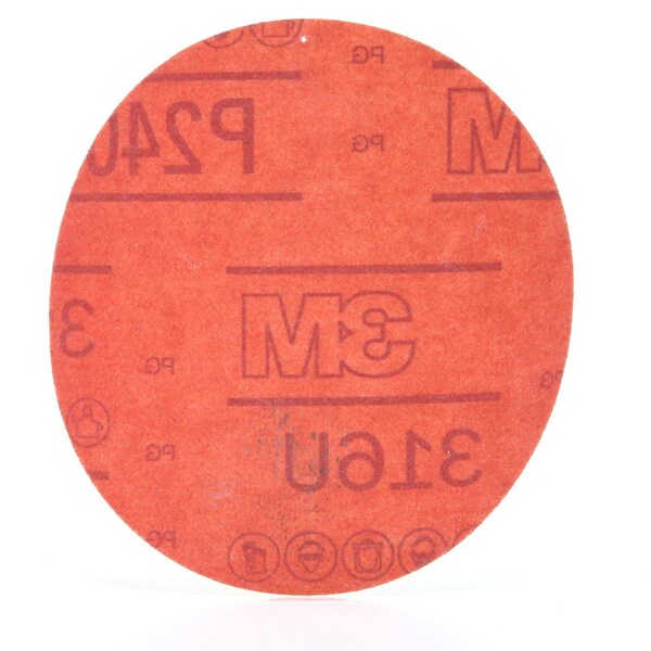 3M 5 in Dia, 500X, Aluminum Oxide, P240 Grit 316U - main