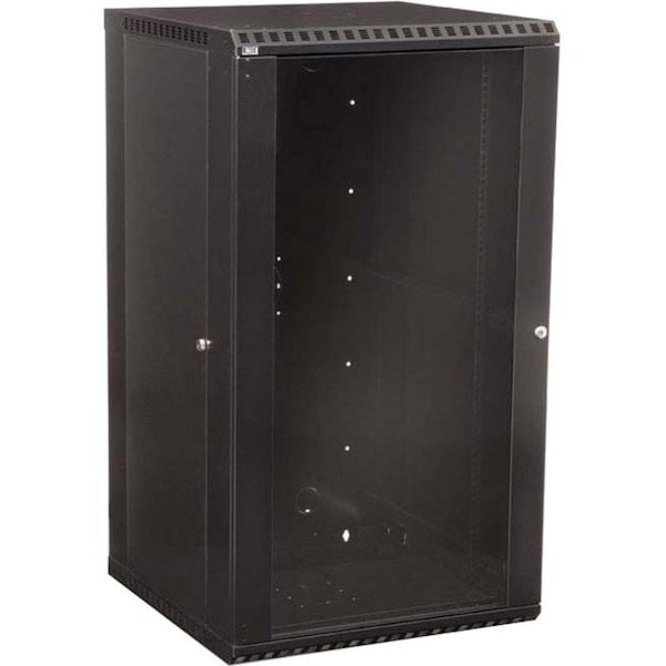 Kendall Howard 22U LINIER Fixed Wall Mount Cabinet - Glass Door 3140-3-001-22 - main