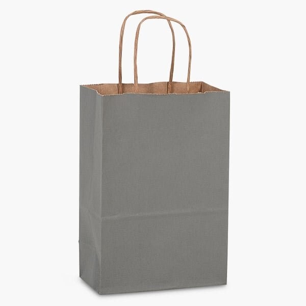Nashville Wraps Charcoal Gray Recycled Kraft Bags, Rose 5.5x3.25x8.375", 250PK BRTCG - main