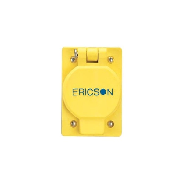 Ericson Straight Blade Receptacle, 6-15R, 15 A, 250V AC, 2 Pole, 3 Wire 1614-PWDX - main