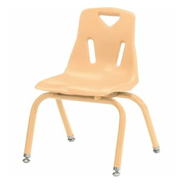 Jonti-Craft Berries Stacking Chairs with Powder-Coated Legs, 10 in. Ht, Set of 6, Camel 8120JC6251 - main