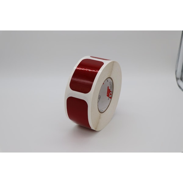 Orafol Reflective Vehicle Sae Stickers, Red Rectangular 2in X3 1/2in , Roll Of 100 BRG1249 - main