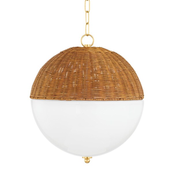 Mitzi Summer 1 Light Pendant 18.5 In. Aged Brass H603701L-AGB - main