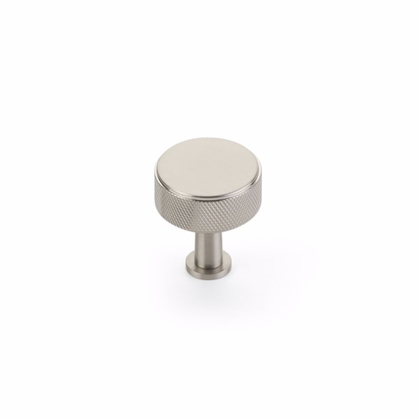 Schaub 1-1/4in Center to Center Pub House Knurled Cabinet Knob Brushed Nickel Finish 5002-BN - main